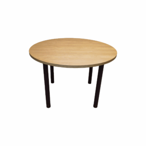 VG&P Round Dowel Table Oak Burgundy