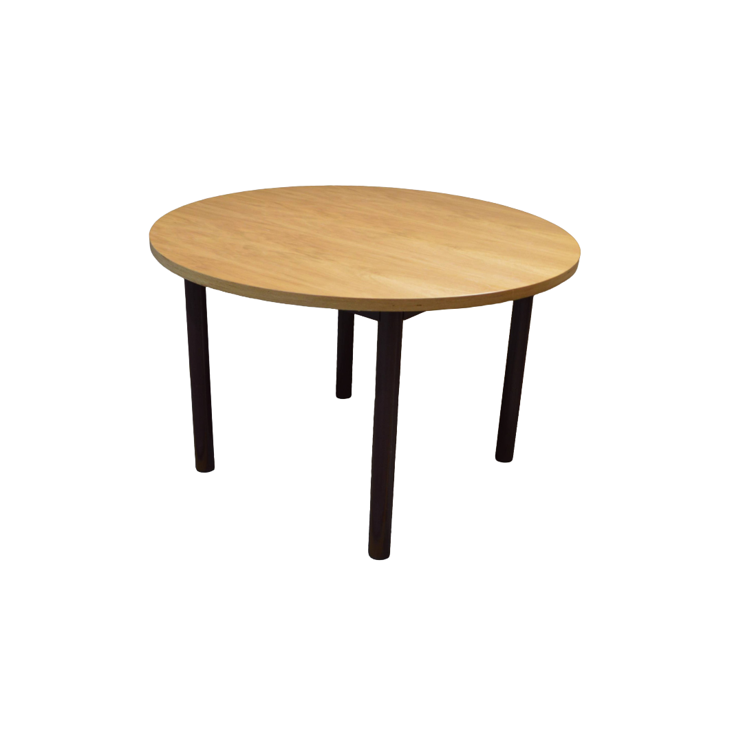 VG&P Round Dowel Table Oak Burgundy (3) VG&P Round Dowel Table Oak Burgundy