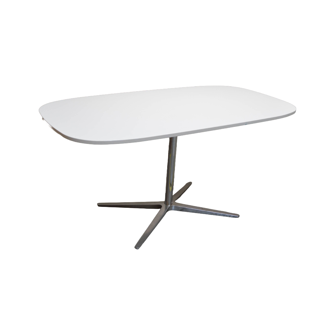 Bene Club Table White Chrome (2) Bene Club Table White Chrome
