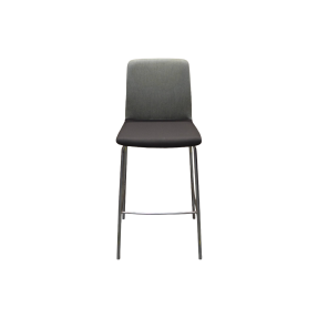 Boss Design Arran Bar Stool Light Grey Dark Grey Chrome