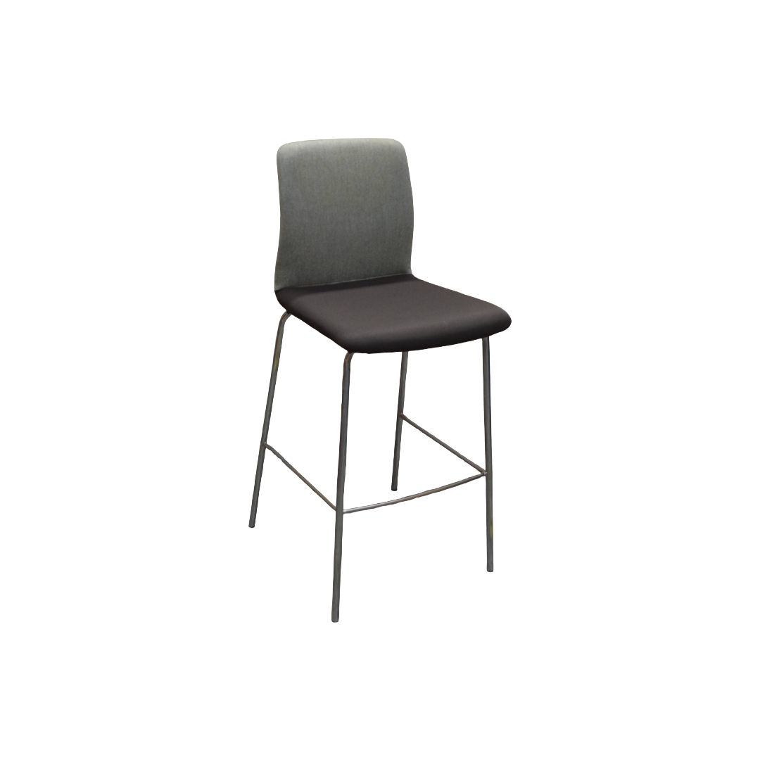 Boss Design Arran Bar Stool Light Grey Dark Grey Chrome (2) Boss Design Arran Bar Stool Light Grey Dark Grey Chrome
