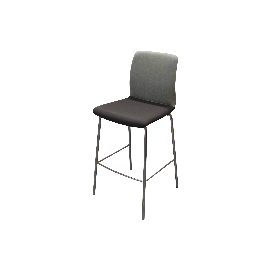 Boss Design Arran Bar Stool Light Grey Dark Grey Chrome (3) Boss Design Arran Bar Stool Light Grey Dark Grey Chrome