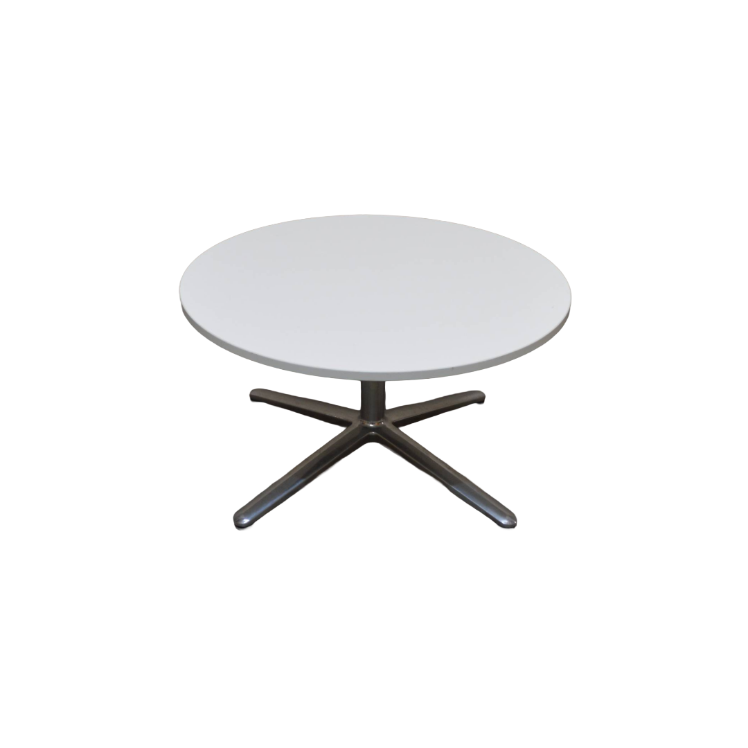 Connection Round Coffee Table White Chrome (1) Connection Round Coffee Table White Chrome