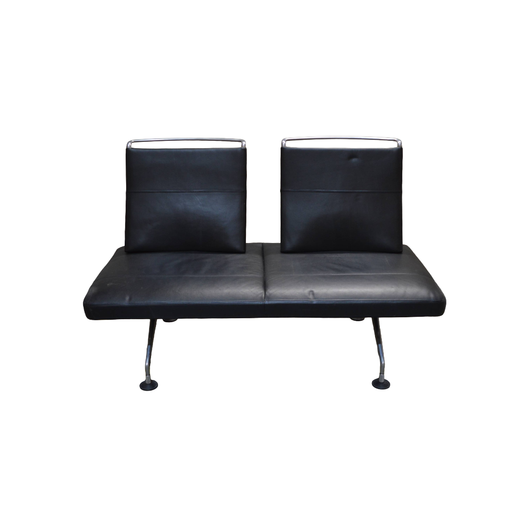Vitra Antonio Citterio 2 Seat Bench Black Chrome (1) Vitra Antonio Citterio 2 Seat Bench Black Chrome