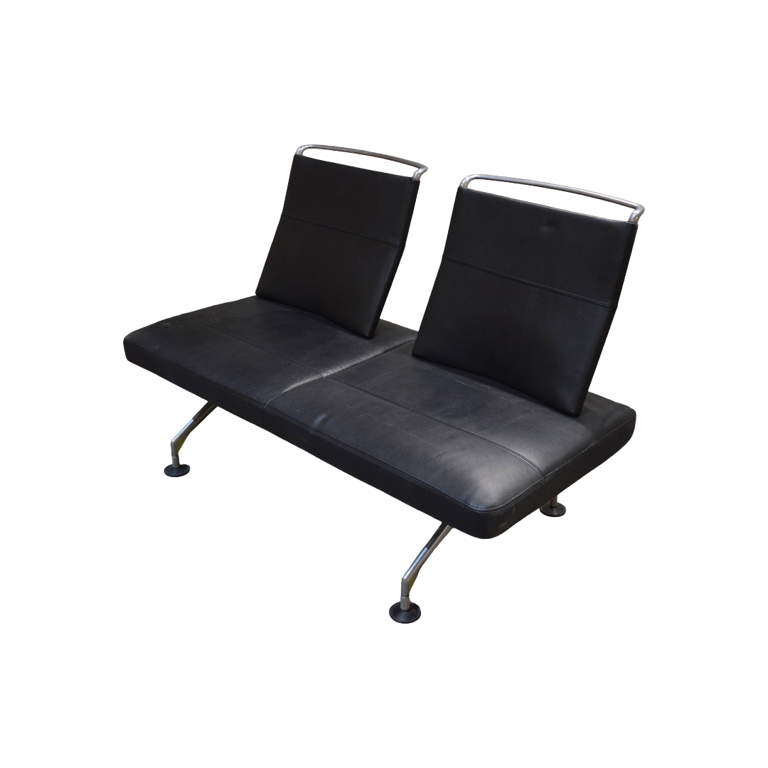 Vitra Antonio Citterio 2 Seat Bench Black Chrome (3) Vitra Antonio Citterio 2 Seat Bench Black Chrome