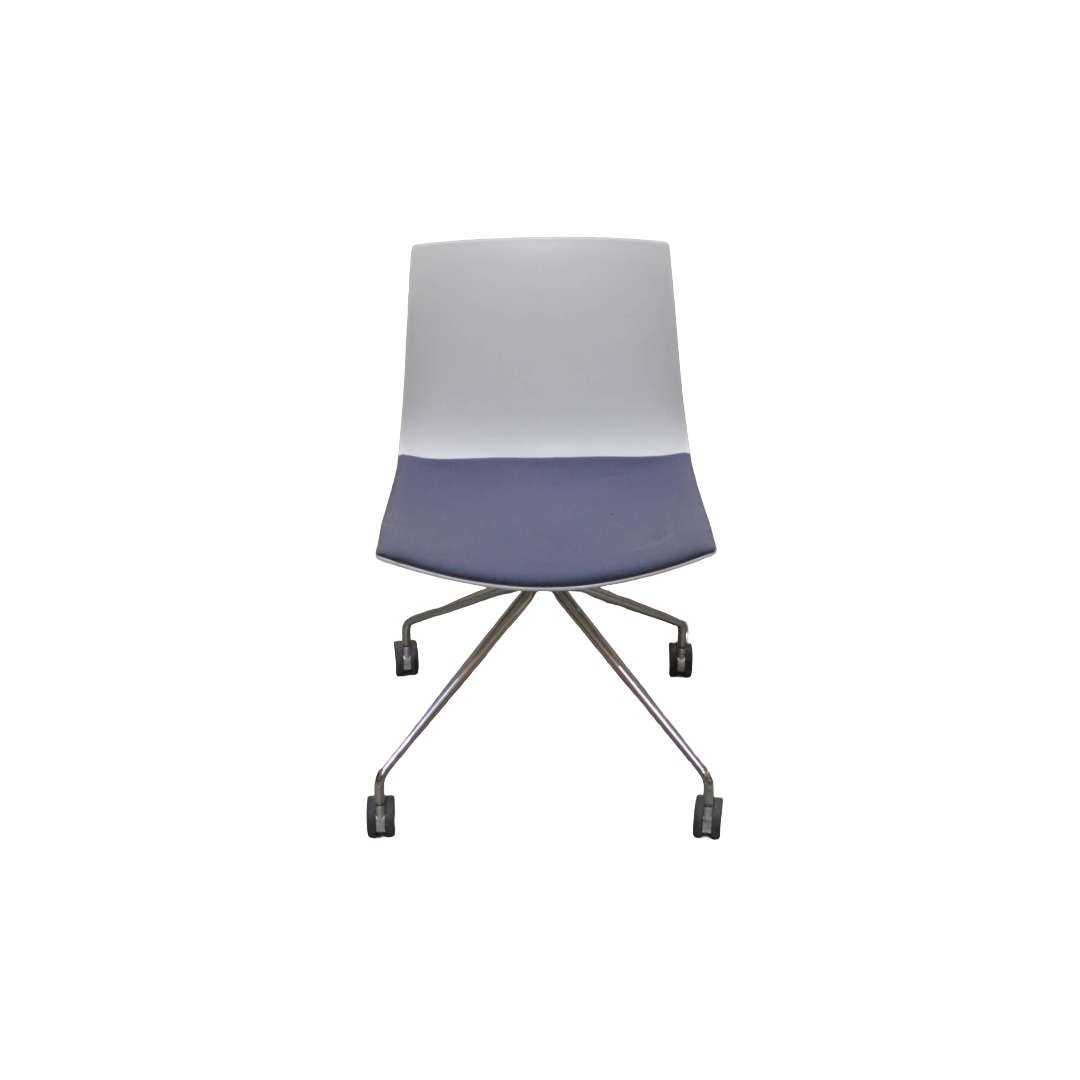 Arper Catifa 46 White Grey Chrome (1) Arper Catifa 46 White Grey Chrome