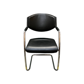 Giroflex 16 Meeting Chair Padded Back Black Chrome