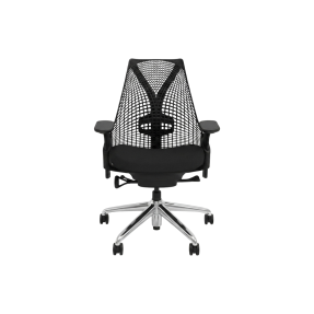 Herman Miller Sayl Black Back 4D Arms Chrome Base