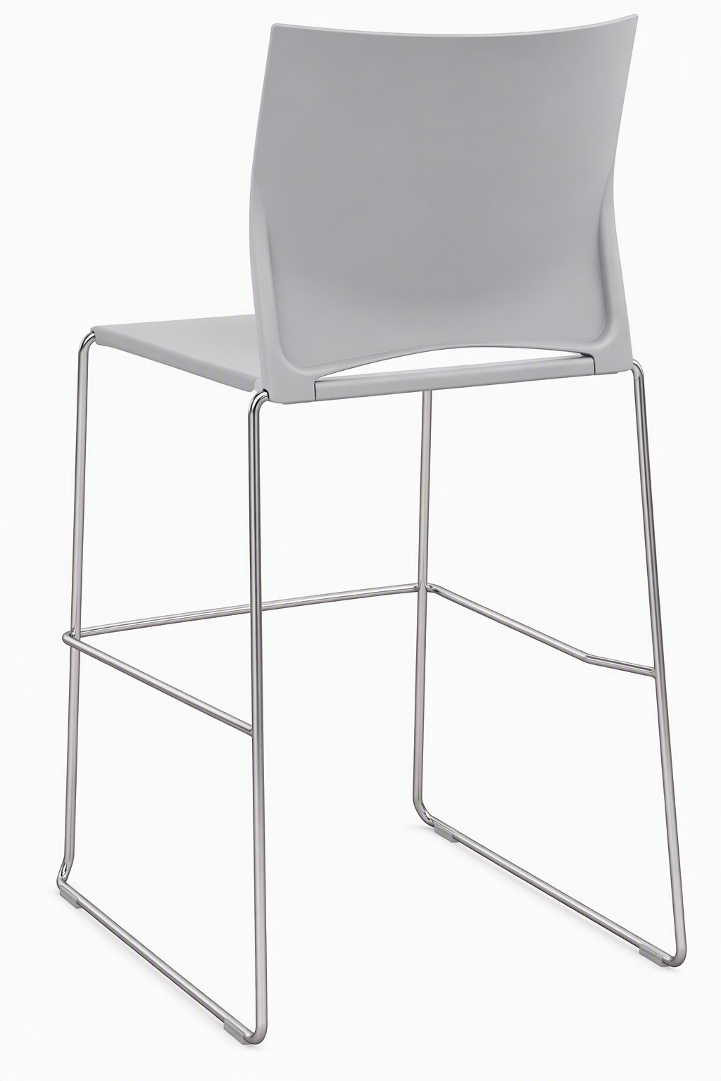Connection Xpresso Bar Stool In Grey - Back Connection Xpresso Bar Stool in grey with contemporary high-level seating design