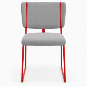 Johanson Design Frankie Chair In Grey & Red | Refurbished Designer Chair